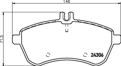 HELLA PAGID 8db355012751 -  Комплект тормозных колодок, дисковый тормоз